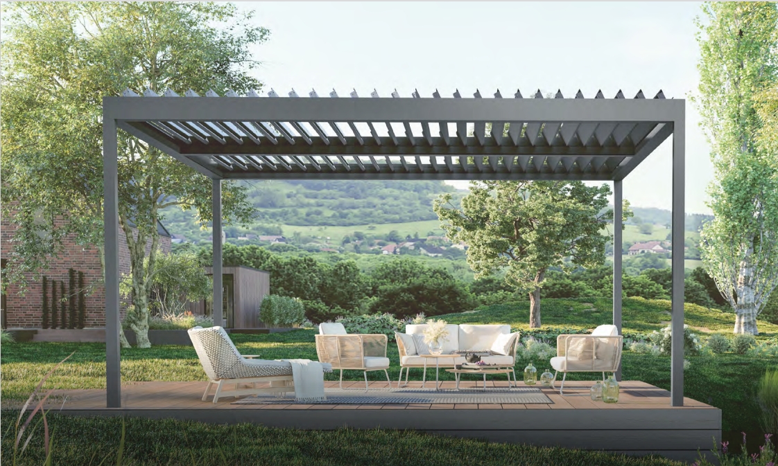pergola Yverdon, pergolas aluminium Vaud, pergola bioclimatique Somfy, pergola Stobag